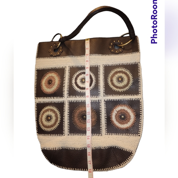 Boho shoulder bag with stitch front - Picture 2 of 4